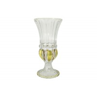 Ваза для цветов хрустальная Пиза золото
