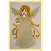 Картина Ангелочек с колокольчиком(рождественский) 10х15