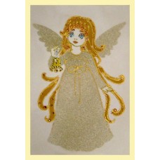 Картина Ангелочек с колокольчиком(рождественский) 10х15