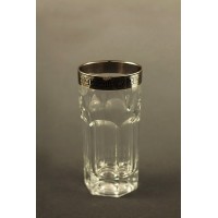 Набор стаканов вода платина с черн. 6 шт