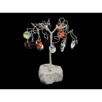 Сувенир в форме дерева, 16 подвесок, высота 10 см.