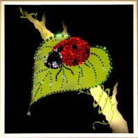 Божья коровка, 20х20 см, 471 кристалла