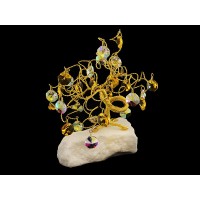 Сувенир в форме дерева, 27 подвесок, высота 15 см.