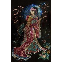Гейша,40х60 см,7243 кристаллов